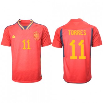 Herren Fußballbekleidung Spanien Ferran Torres #11 Heimtrikot WM 2022 Kurzarm